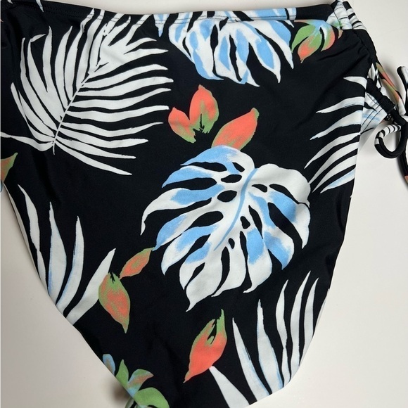 HULA Honey black and floral bikini bottom. NWT - Picture 2 of 4